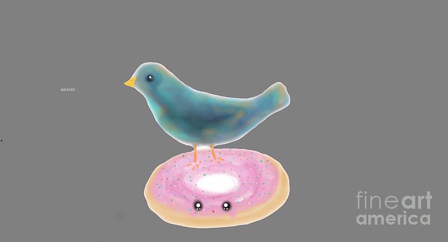 kawaii donut and blue bird by REINA RESTO kawaii donut and blue bird by REINA RESTO