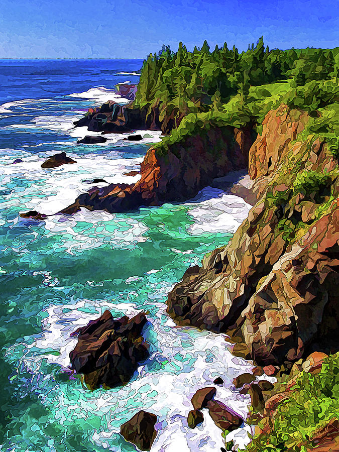 Cutler Coast Whitewater Photograph by ABeautifulSky Photography by Bill Caldwell