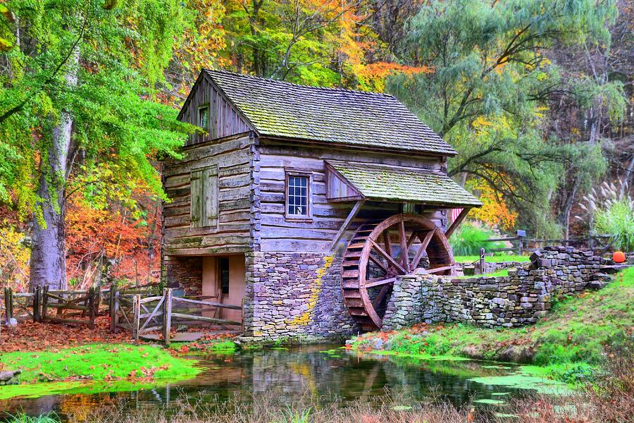 Fall Photograph - Cuttalossa Saw Mill by DJ Florek