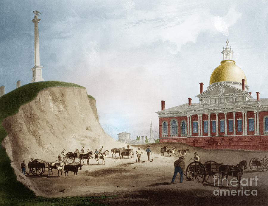 Cutting Down Of Beacon Hill, 1811 Photograph by Science Source