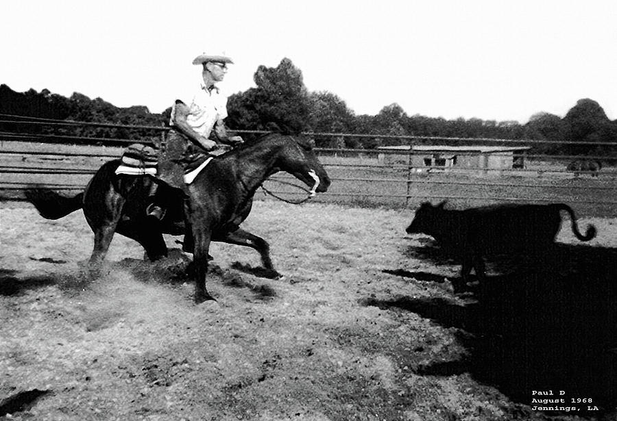Cutting  Horse  1968 Photograph by Carl Deaville