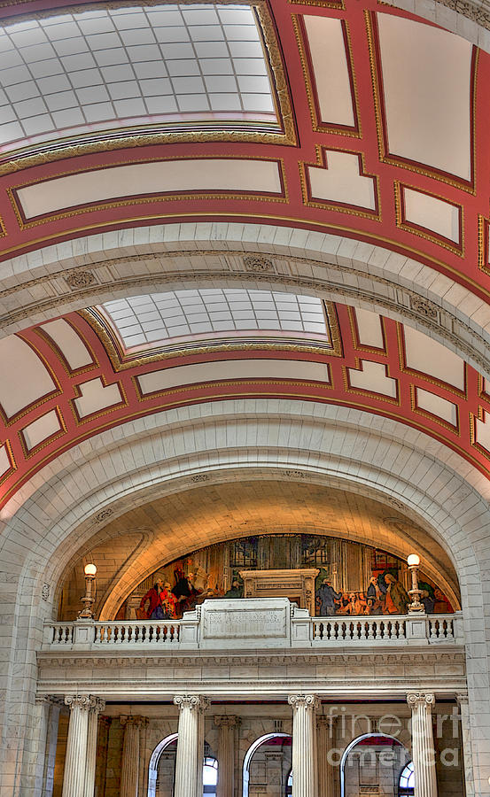 Cuyahoga County Building Skylights Photograph by David Bearden - Pixels