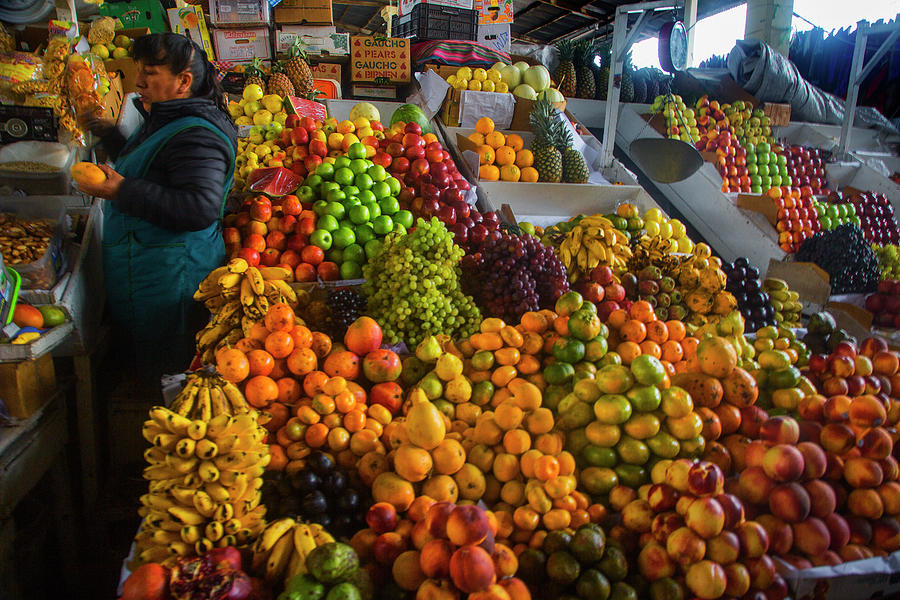 Cuzco Fruit Market Photograph by Michael Just