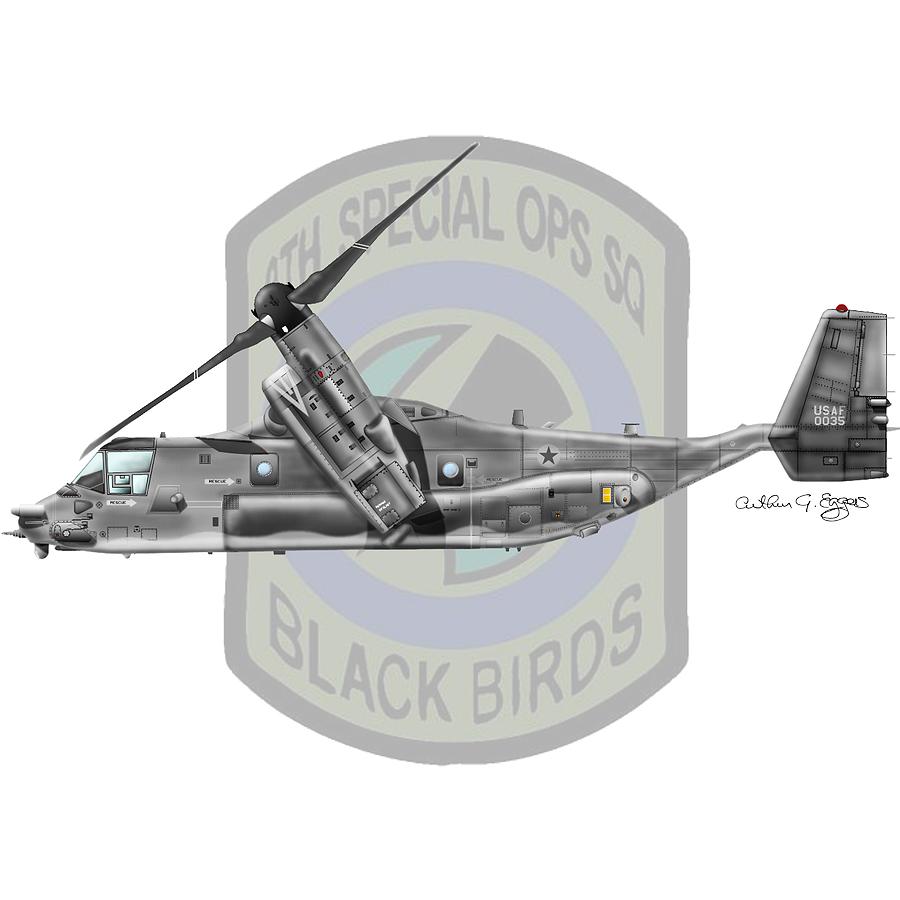 CV-22B Osprey 8SOS Digital Art by Arthur Eggers