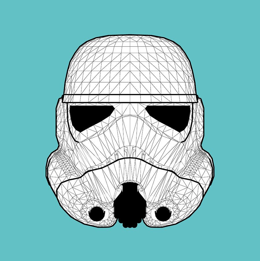 Star Wars Digital Art - Cyan Trooper by Renato Sette