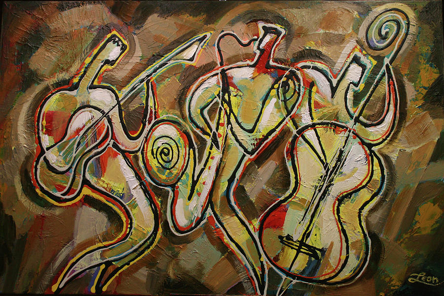 Cyber Jazz Painting by Leon Zernitsky