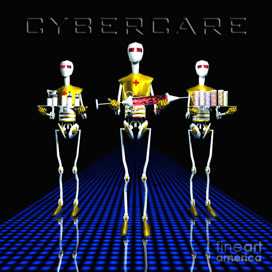 Science Fiction Digital Art - Cybercare by Walter Neal