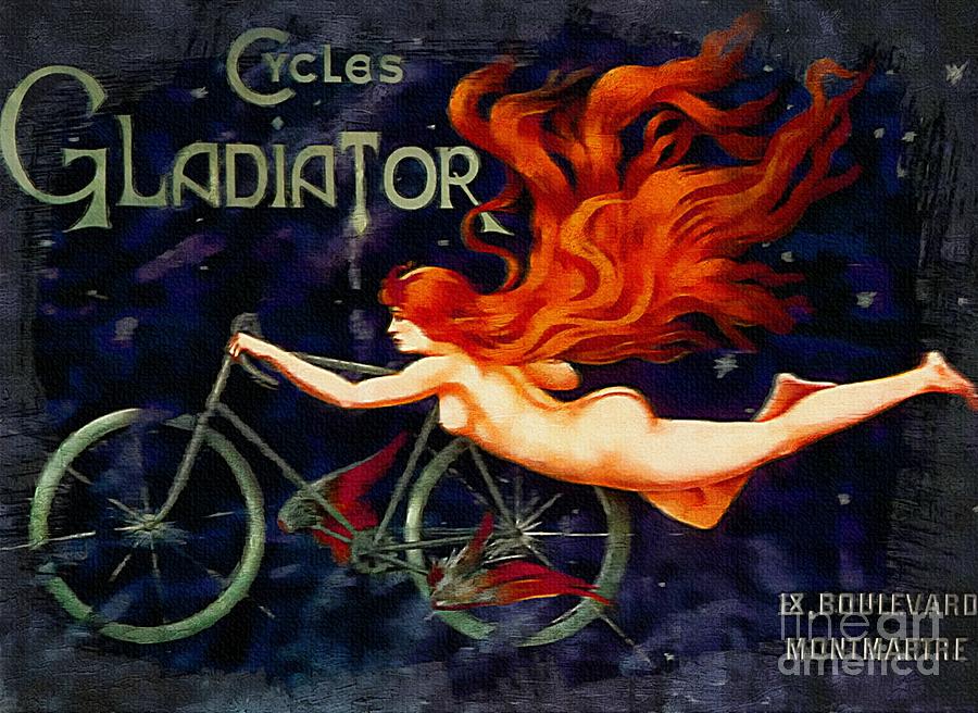 Gladiator Cycles bike Vintage Look Advertising Metal Sign 9 x 12 60066 