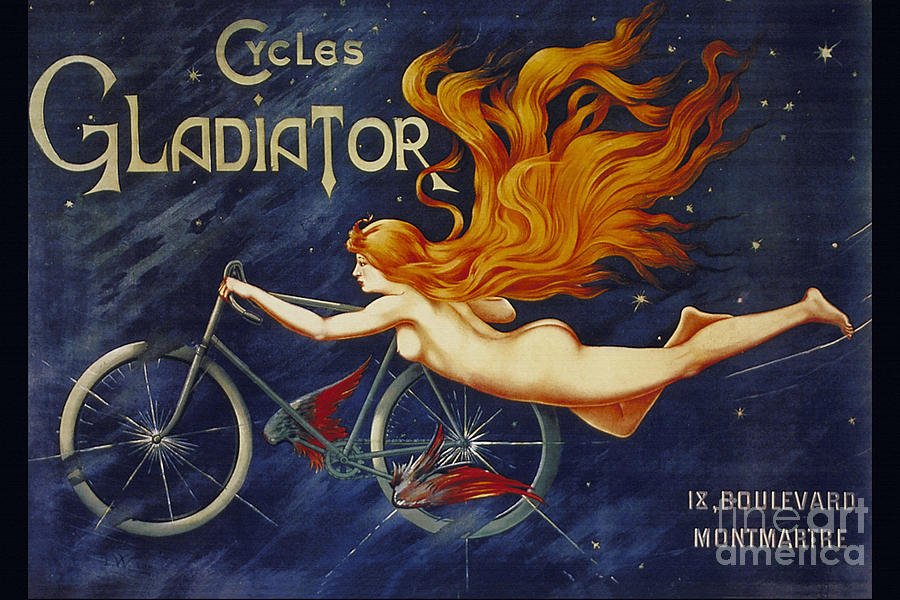 Cycles Gladiator  Vintage Cycling Poster Digital Art