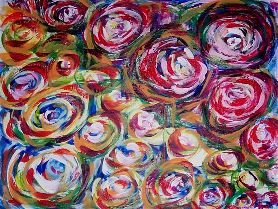 Roses Painting - Cycles of Life  by Mary Sedici