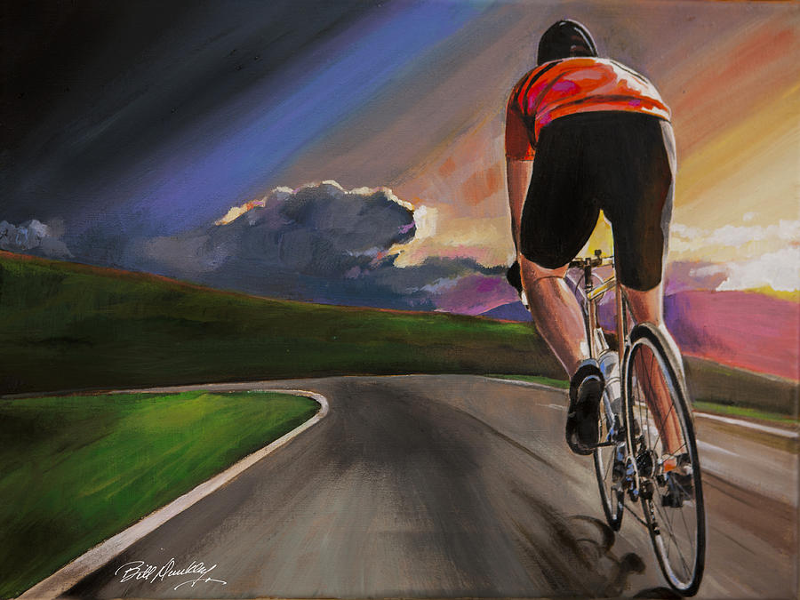 Sports Painting - Cycling by Bill Dunkley