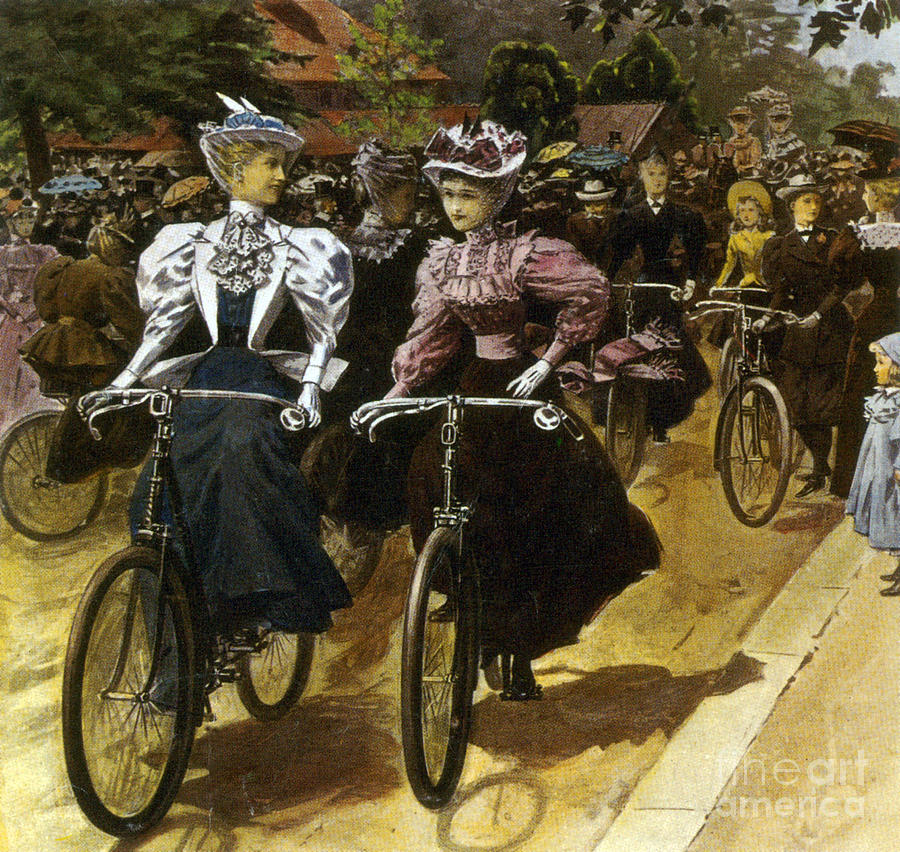 Cycling Fashions, 1895 Photograph by Science Source