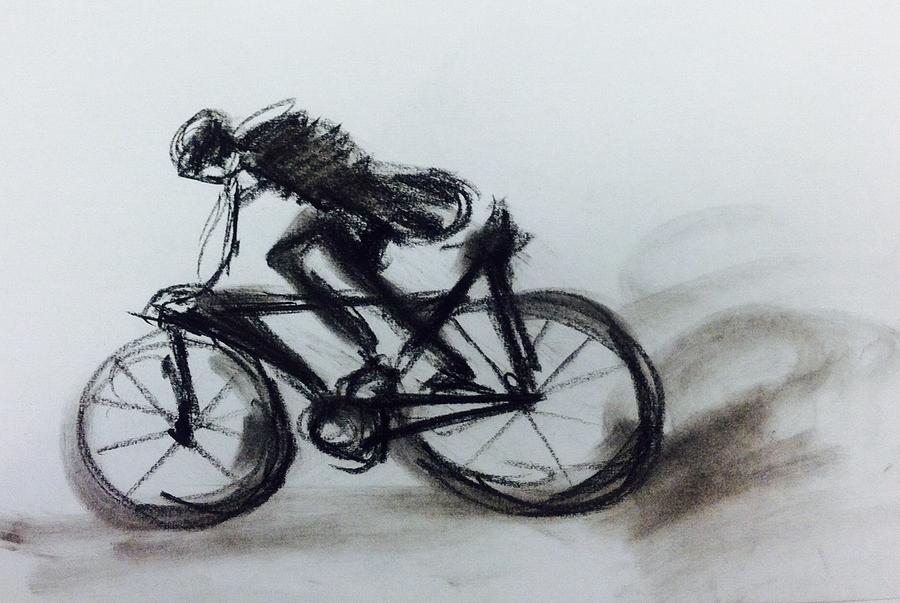 Cycling Drawing by Hae Kim - Fine Art America