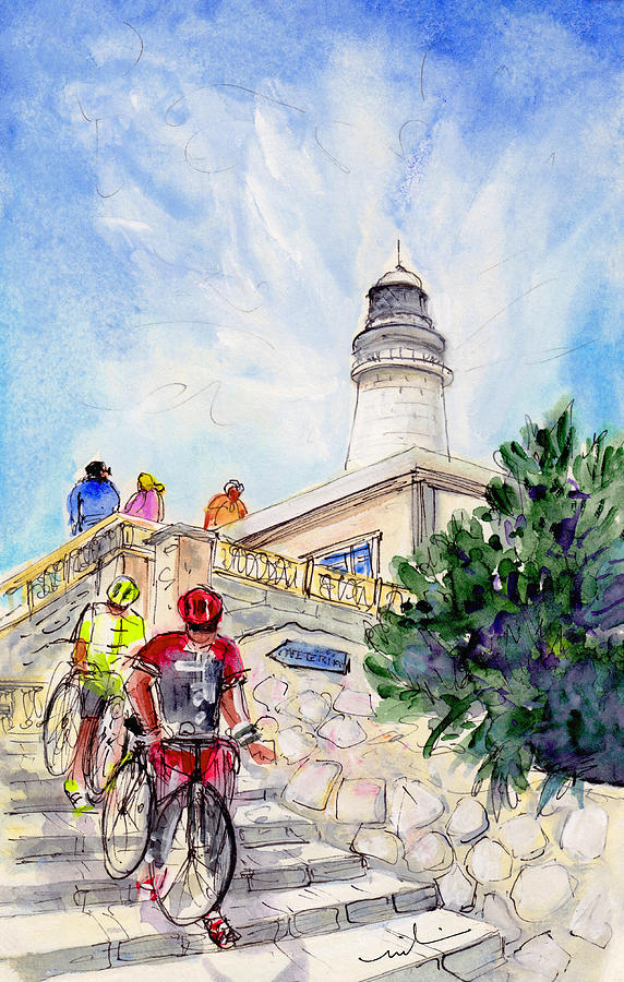 Cycling In Majorca 03 Painting by Miki De Goodaboom