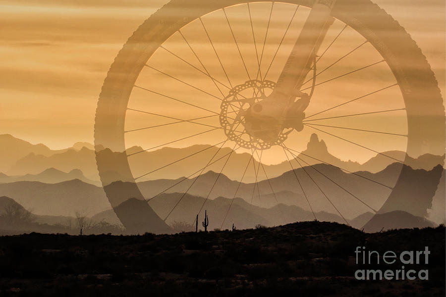 Cycling Superstition Wilderness Photograph by Marianne Jensen
