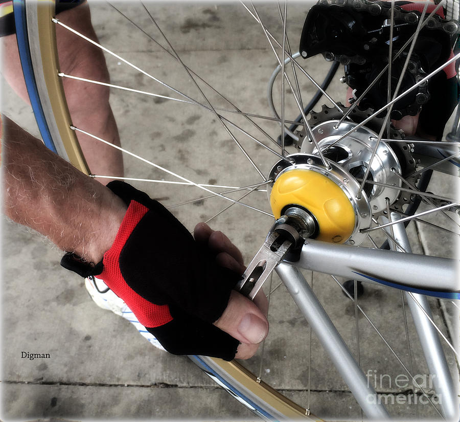 Bicycle Photograph - Cycling the Tire by Steven Digman Bicycle Photograph - Cycling the Tire by Steven Digman