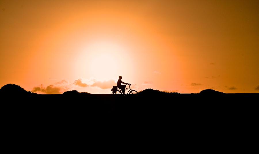 Cyclist Silhouette Photograph by Kristina Deane