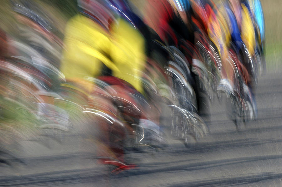 Bicycle Photograph - Cyclists by Avi Hirschfield
