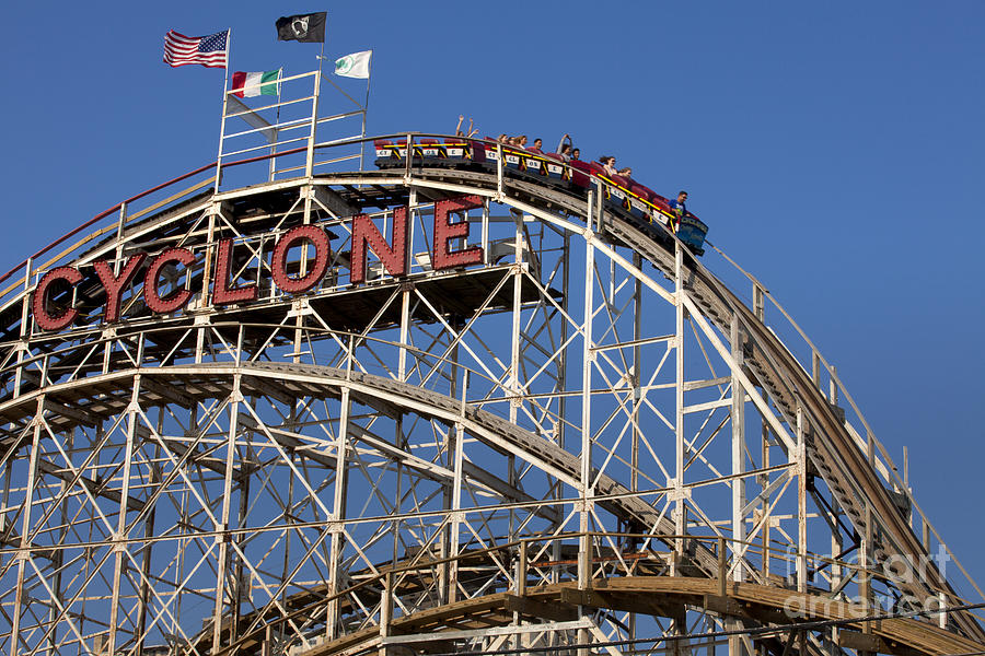 Cyclone Rollercoaster Photograph by Anthony Totah
