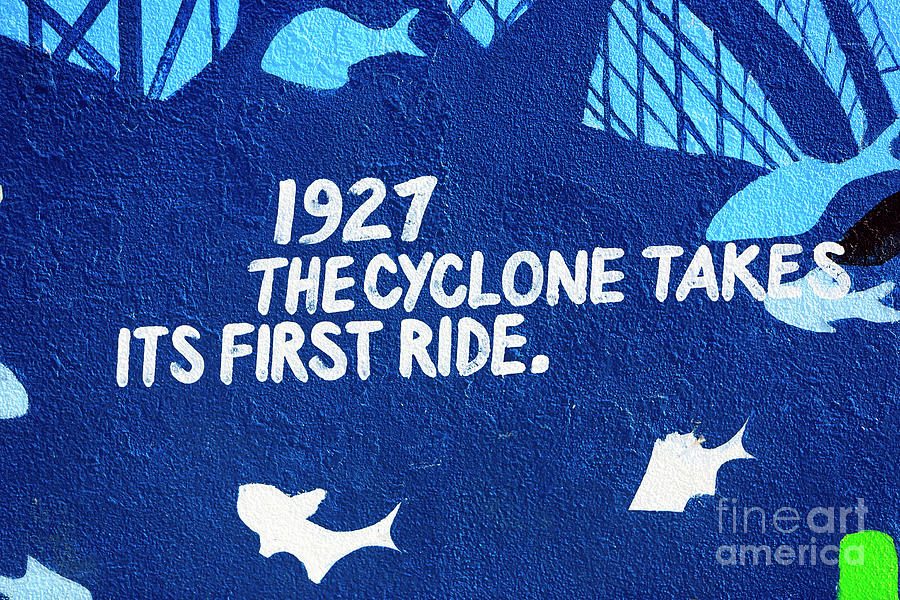 Cyclone Takes Its First Ride in Coney Island Photograph by John Rizzuto