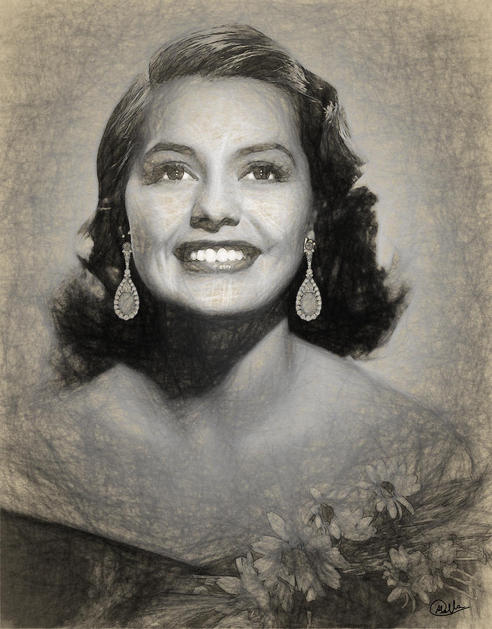 Cyd Charisse Drawing Digital Art by Quim Abella