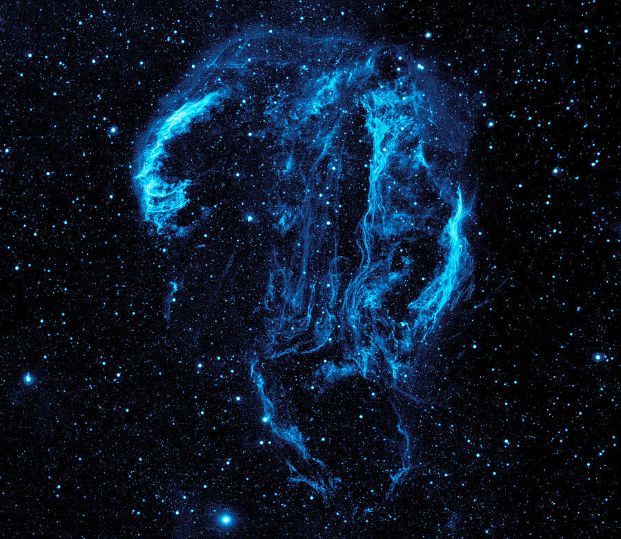 Cygnus Loop Nebula UV Photograph by Nasa