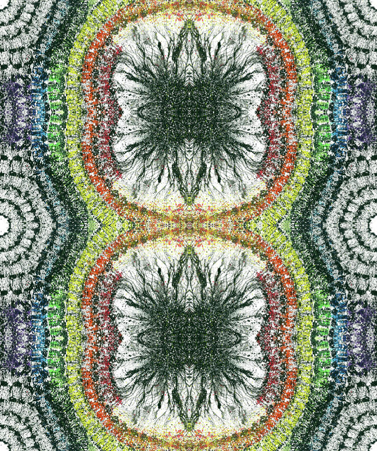 Abstract Mixed Media - Cymatics Geometry #1549 by Rainbow Artist Orlando L