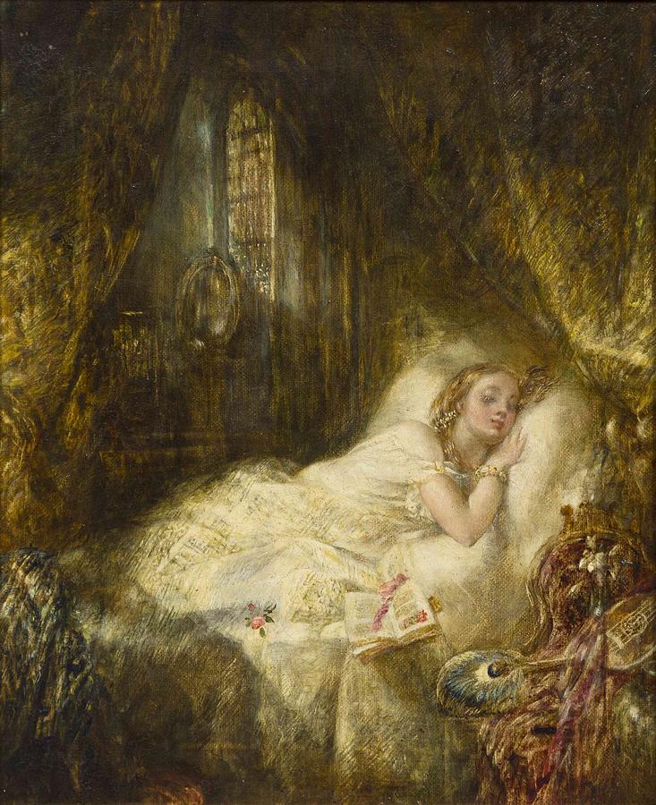 Woman Painting - Cymbeline  by Alfred Joseph