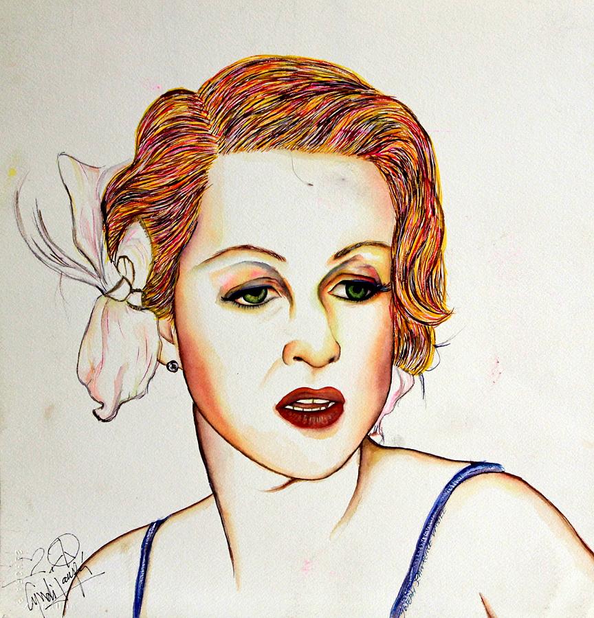 Celebrity Mixed Media - Cyn Flower by Joseph Lawrence Vasile
