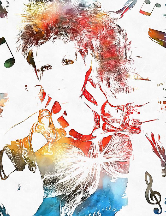 Cyndi Lauper Watercolor Painting by Dan Sproul