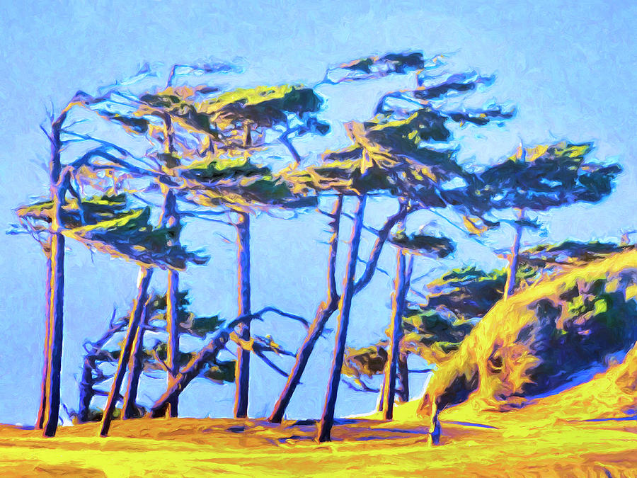 Cypress at Sunrise Painting by Dominic Piperata