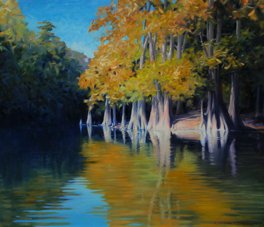 Cypress Bank Painting by Kevin Leveque