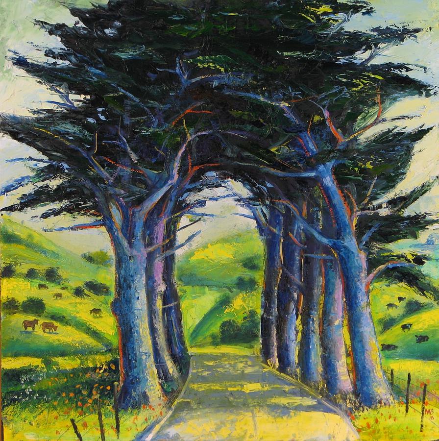 Cypress Painting by Mikhail Zarovny