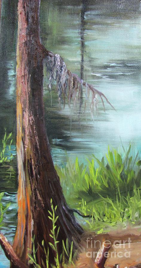 Cypress Up Close Painting by Barbara Haviland