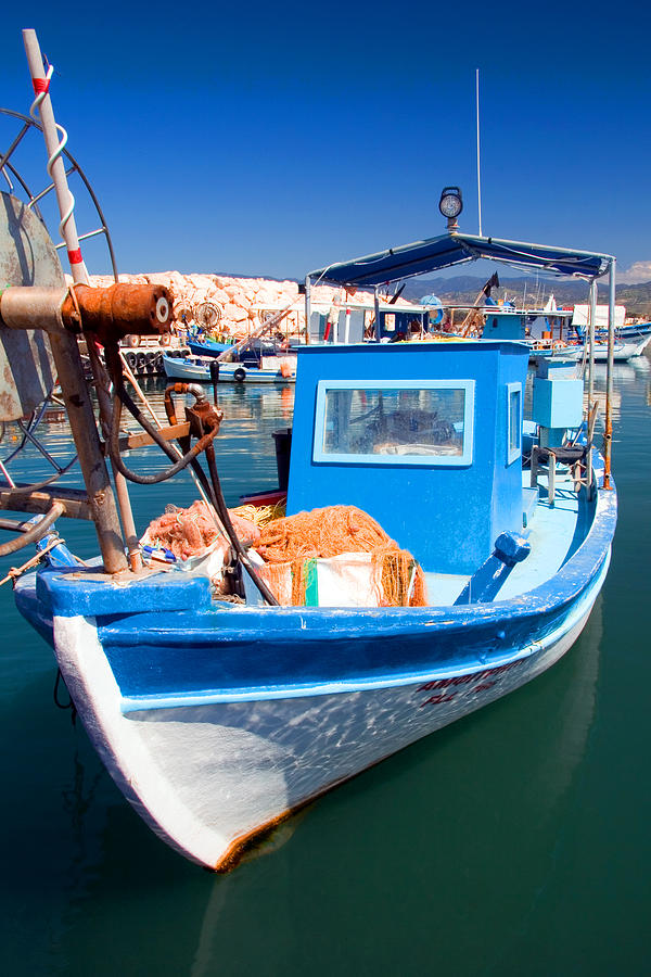 Cyprus Fishing Boat Photograph by John McKinlay