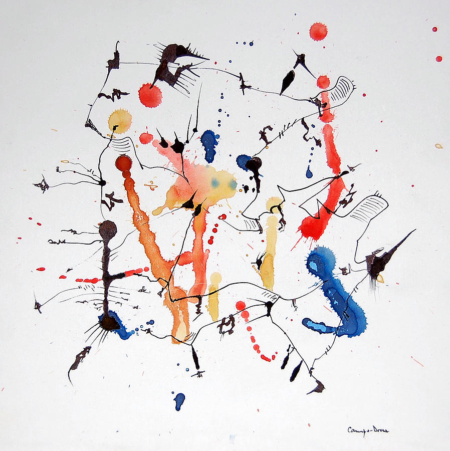 Watercolour Mixed Media - Cyr3 by Emilio B Campo- Diaz Watercolour Mixed Media - Cyr3 by Emilio B Campo- Diaz