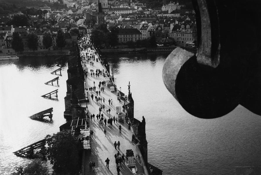  Czech Republic - Prague Historic Centre - B/W Photograph by Jacqueline M Lewis