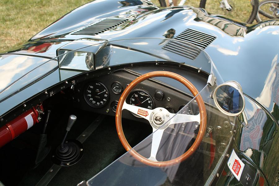 Car Photograph - D-Type Jaguar Cockpit by Anthony Croke