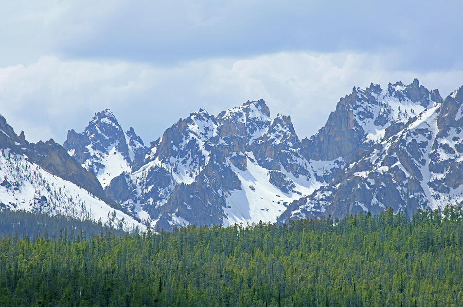 D07329 Peaks of the Sawtooths Photograph by Ed Cooper Photography