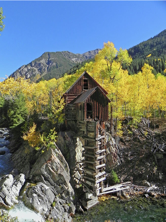 D10426 Crystal Mill at the Crystal River Photograph by Ed Cooper Photography