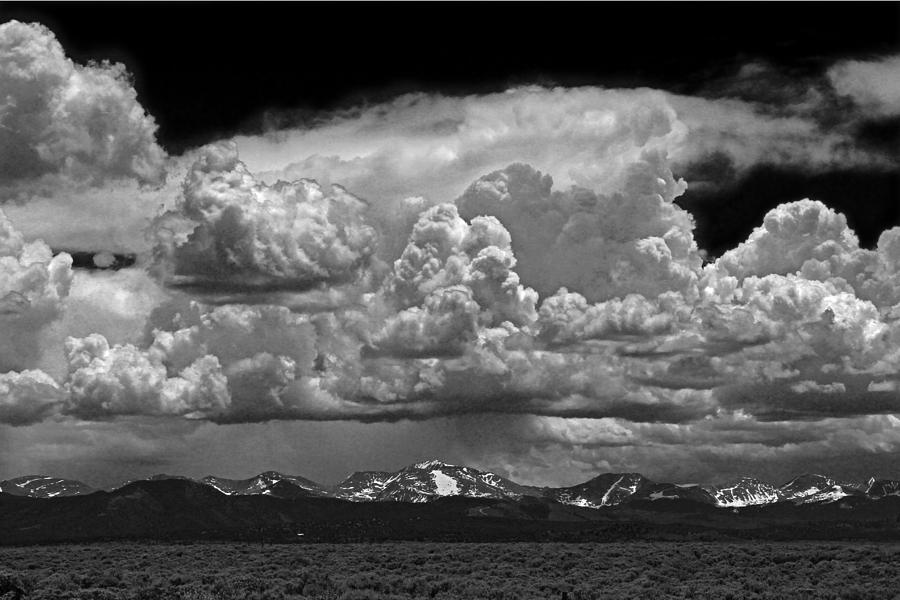 D10945-BW Clouds over the Culebra Range Photograph by Ed Cooper Photography