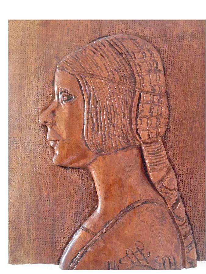Da Vinci Girl Relief by Esther Newman-Cohen