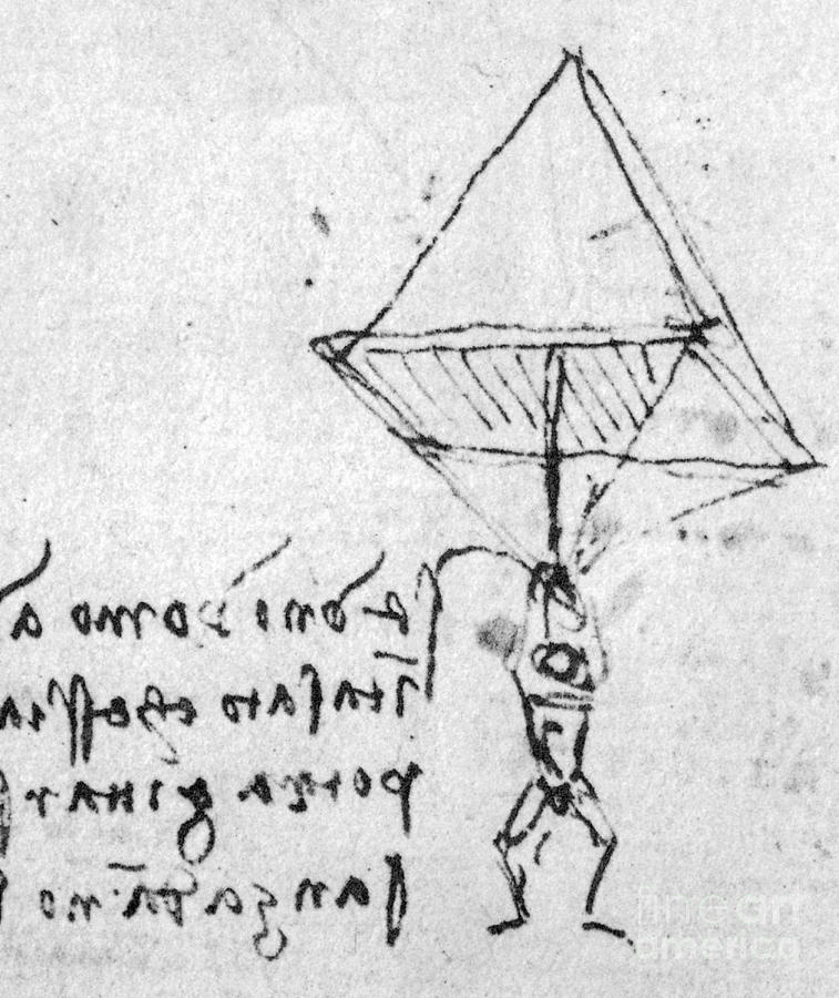 Da Vinci Parachute, 1485 Photograph by Science Source