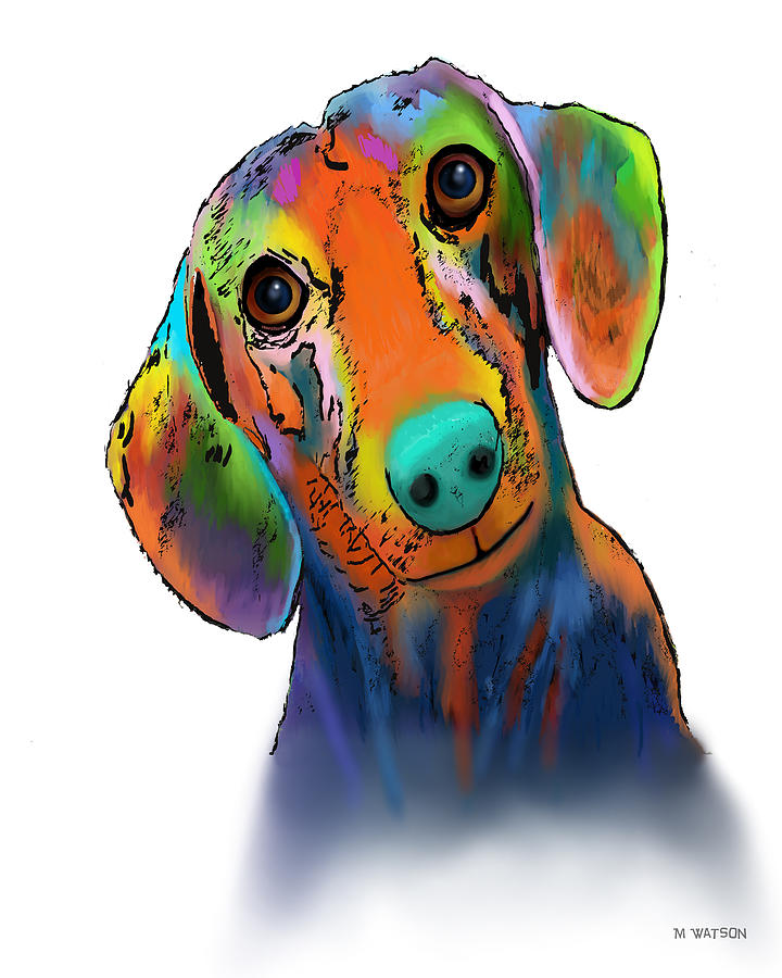 Dachhund Digital Art by Marlene Watson