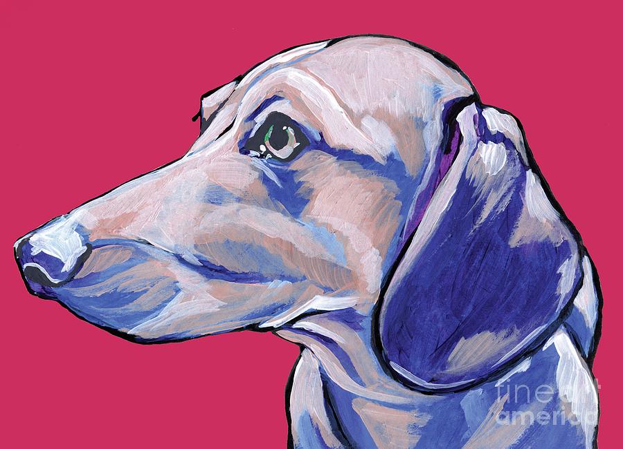 Dachshund  Painting by Anne Seay
