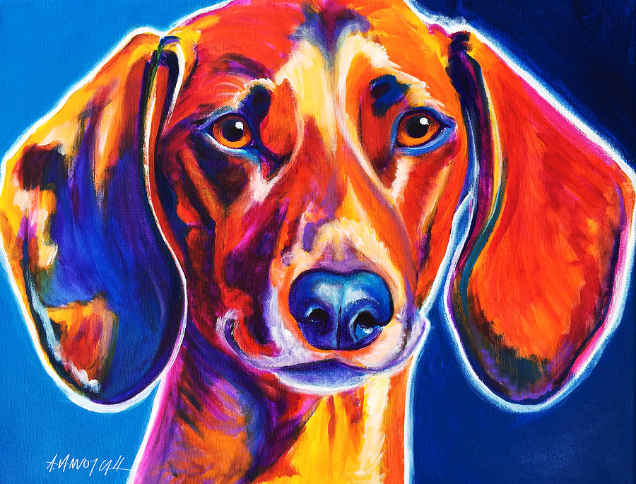 Dachshund - Bubbs Painting by Dawg Painter