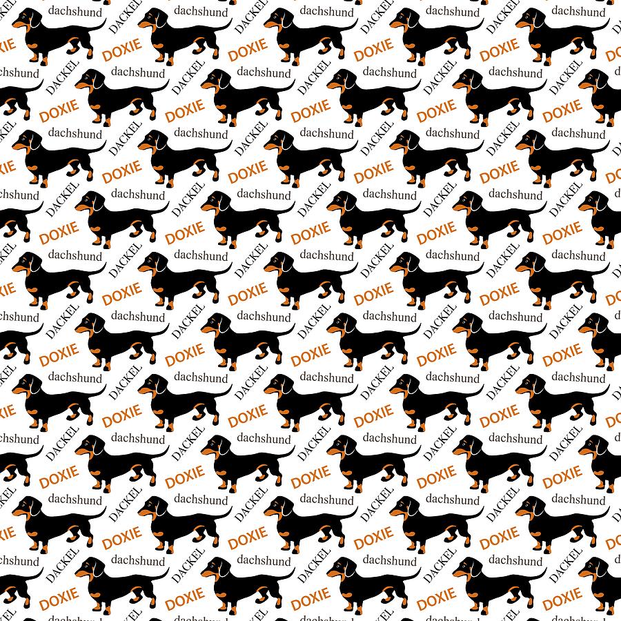 Dachshund Lovers Pattern Digital Art by Antique Images  