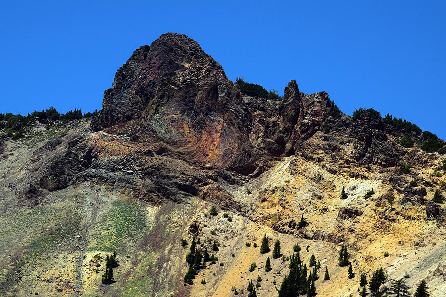 Mountain Photograph - Dacite Lava Outcrop on Mount Lassen by Frank Wilson