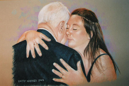 Dad and Doreen Pastel by Larry Whitler