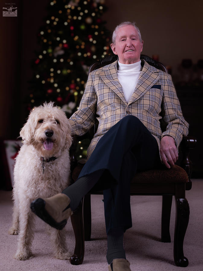 Dad Leppert Portrait Christmas Chair Photograph by Cary Leppert - Pixels